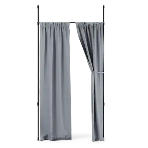Laatste Kans Umbra Gordijnroede Anywhere - Vrijstaand - Mat Zwart - Uitschuifbaar B 91-168 cm - H 213-305 cm