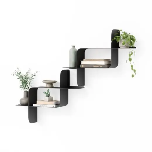 Umbra Wandplank Montage - Set Van 2 - Metaal - Zwart - 64x48x16cm Budget