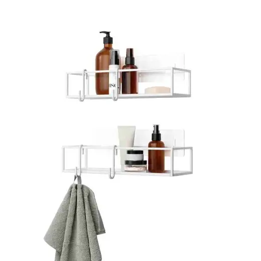 Hoge Kwaliteit Umbra Doucherek Cubiko - Set Van 2 - Wit - 32x12x6cm