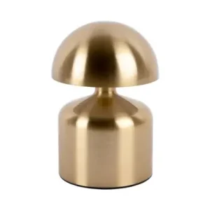 Seizoensaanbieding Leitmotiv Tafellamp Impetu LED - Oplaadbaar - Brushed Gold - 10x10x15cm