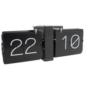 Exclusieve Aanbieding Karlsson Flip Klok No Case - Wandklok - Staande Klok - Rechthoek - Total Black - 36x8,5x14cm