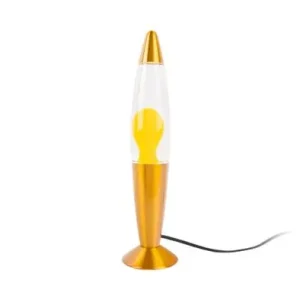 Topkwaliteit Leitmotiv Lavalamp Funky Rocket - Tafellamp - Geel - Ø9x35cm