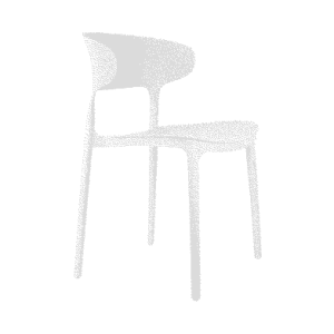 Leitmotiv Stoel Fain - Wit - 40,5x50x75cm Koop Vandaag