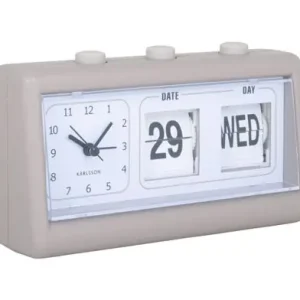 Voordeelprijs Karlsson Wekker Data Flip - Met Datum - Kunststof - Grijs - 6x11x19cm
