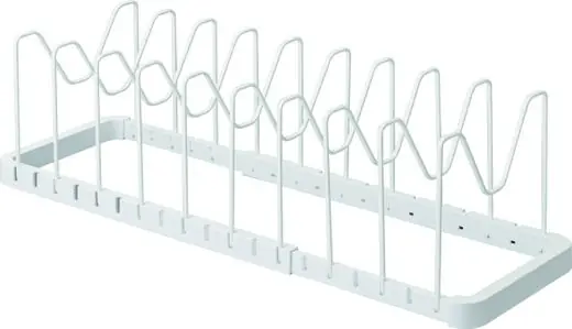 Yamazaki Opbergrek Tower - Dekselhouder - Panhouder - Uitschuifbaar - Wit - 45x20x17,5cm Korting