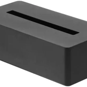 Yamazaki Tissuehouder Tower - Zwart - 26,5x13,5x7,5cm Finale Uitverkoop