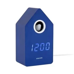 Fabrieksprijs Karlsson Wekker Cuckoo LED - Met Koekoeksgeluid - Kobalt Blauw - 9x6x15,9cm