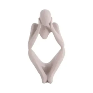 Limited Edition Pt Beeld Dreaming - Dromen - Licht Grijs - 14x11x21cm