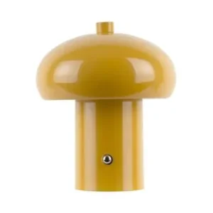Leitmotiv Tafellamp Retro Seta LED - Oplaadbaar - Mango Geel - 12,5x12,5x15cm Trendy