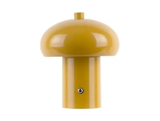 Leitmotiv Tafellamp Retro Seta LED - Oplaadbaar - Mango Geel - 12,5x12,5x15cm Trendy
