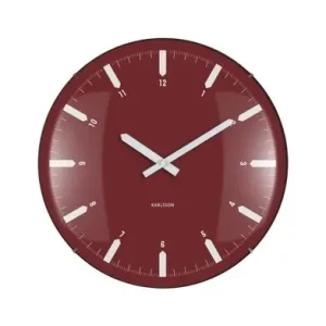 Alleen Vandaag Karlsson Wandklok Realista Dome - Bordeaux Rood - Ø35cm