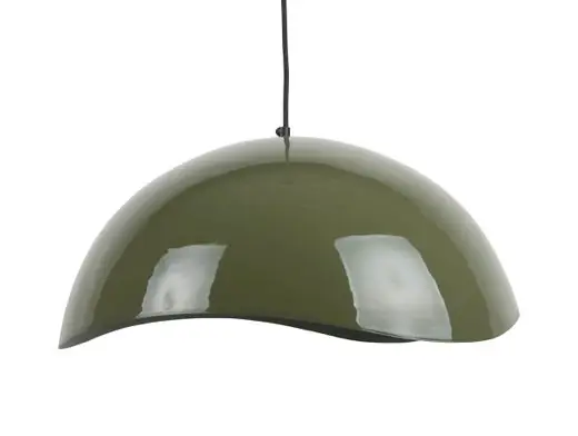 Betrouwbaar Leitmotiv Hanglamp Waved - Emaille - Jungle Groen - 50x50x23cm