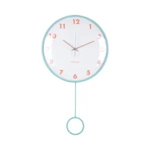 Voordeelprijs Karlsson Wandklok Cheeky Dome Pendulum - Zacht Blauw - Ø35,5cm