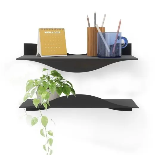 Merkproduct Umbra Wandplank Surf - Set Van 2 - Zwart - 43.1x18x10cm