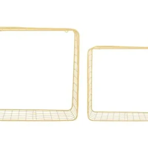 Plaats Bestelling Pt Wandrek Reja - Set Van 2 - Zacht Geel - 15x35x35cm