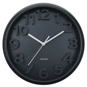 Betrouwbaar Karlsson Wandklok Elevated Classic Numbers - Zwart - Ø33,5cm