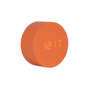 Weekendaanbieding Karlsson Wekker Spry Round - Helder Oranje - 9x4,3x9cm