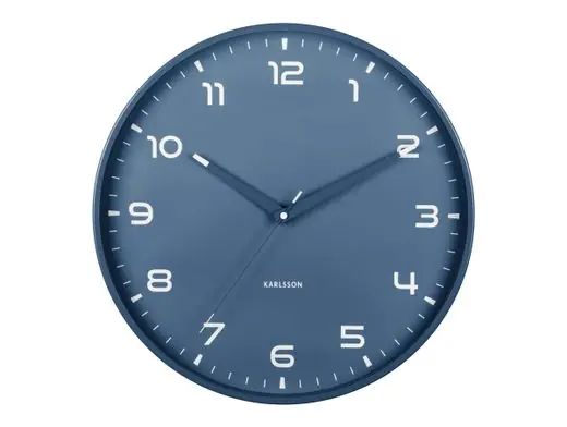 Betrouwbaar Karlsson Wandklok Orgullo - Blauw - Ø40cm