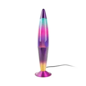 Laatste Versie Leitmotiv Lavalamp Rainbow Rocket - Multi Colour - Paars - 10,8x10,8x41,5cm