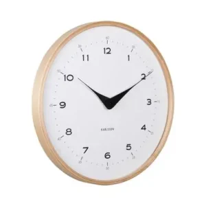 Limited Edition Karlsson Wandklok Osado Dome - Hout - Wit - Ø30x4cm