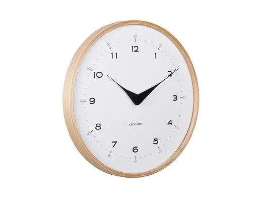 Limited Edition Karlsson Wandklok Osado Dome - Hout - Wit - Ø30x4cm