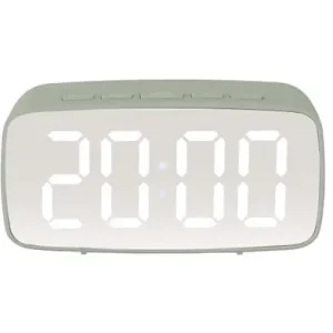 Weekendaanbieding Karlsson Wekker Silver Mirror LED - Ovaal - Jungle Groen - 12x6cm