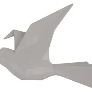 Gereduceerde Prijs Pt Wanddecoratie Origami Vogel - Large - Warmgrijs - 21x25,5x4,5cm