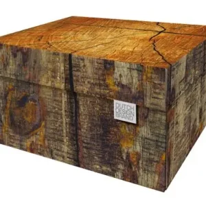 Dutch Design Brand Opbergbak Storage Box - Van Karton - Tree Trunk - Boomstam - 38,9x31,3x20,6cm Gratis Retour