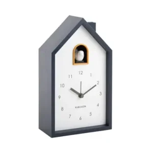 Dagaanbieding Karlsson Wekker Modern Cuckoo - Met Vogelgeluiden - Donker Blauw - 6x12x20cm