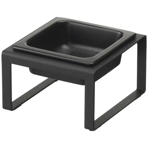 Yamazaki Voerbak Tower - Hondenvoerbak - Kattenvoerbak - Single - Zwart - 15x16x10cm Beperkte Voorraad