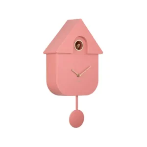 Actieprijs Karlsson Koekoeksklok Modern Cuckoo Oro - Met Vogelgeluiden - Warm Roze - 41x21,5x8,5cm
