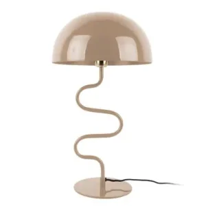 Leitmotiv Tafellamp Twist - Emaille - Zacht Bruin - 31x31x54cm Exclusieve Aanbieding