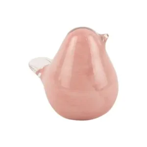 Flitsaanbieding Pt Beeld Fat Bird - Glas - Vogel - Medium - Zacht Roze - 6x9x8cm