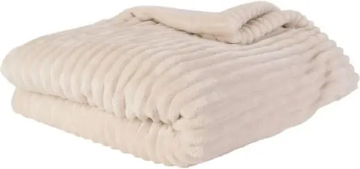 Geld-Terug-Garantie Pt Kleed Big Ribbed - Fluweel - Gebroken Wit - 150x150cm