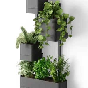 Gratis Verzending Umbra Bloempot Cubiko - Wand plantenbak - Opbergbak - Zwart - 36x18x72cm