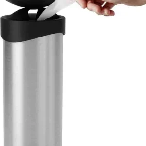 Umbra Tissuehouder Swiper - Voor Tissues Op Rol - Zwart - Nikkel - 10x10x25cm Gratis Verzending