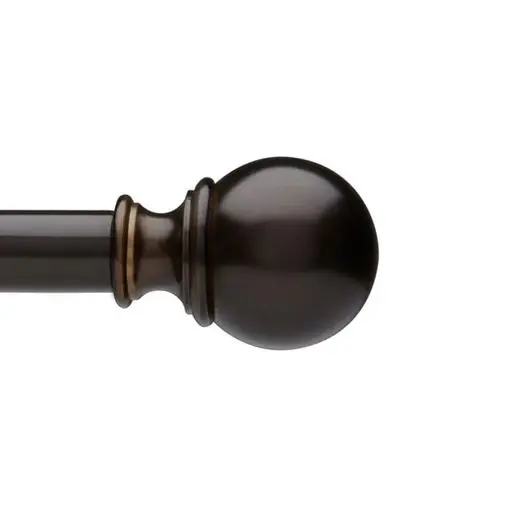 Handgemaakt Umbra Gordijnroede Diverse - Uitschuifbaar 91 - 183 Cm - Bronzed - Zwart - Ø2,5cm