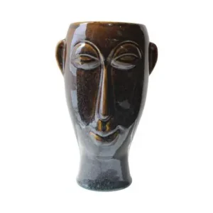 Meest Verkocht Pt Bloempot Mask - Long - Donker Bruin - 16,2x27,2cm