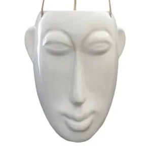 Pt Bloempot Mask - Hangend - Long - Wit - 17,3x22,3cm Premium