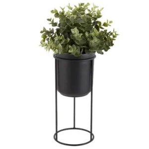 Pt Bloempot Tub on Stand - Zwart - Ø18x20cm Origineel