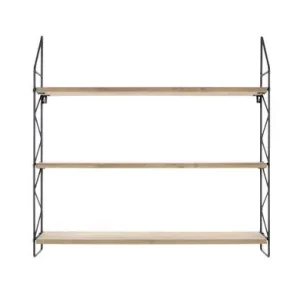 Shop Nu Pt Wandrek Zig Zag - 3 Planken - Zwart - 60x60cm