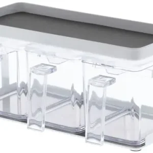 Yamazaki Voorraadpot Tower - 3 Vaks - Transparant - Wit - 27,5x11,5x13,5cm Koop Vandaag