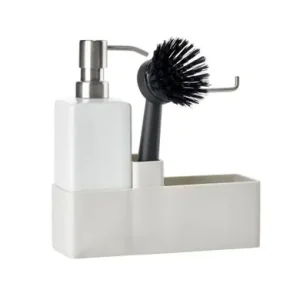 Zone Denmark Gootsteenorganiser - Rechthoek - 3 Delig - Warm Grijs - 19,5x6,0x20,5cm Gereduceerde Prijs