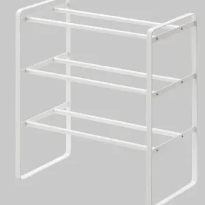 Yamazaki Schoenenrek Frame - 3 Lagen - Uitschuifbaar - 41 Tot 70 Cm - Wit - 70x25x46cm Must-Have