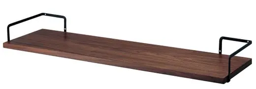 Yamazaki Wandplank Tower - Zwart - Bruin - 60x18x8,5cm Lage Prijs