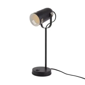 Beperkt Aanbod Leitmotiv Bureaulamp Husk - Zwart - 12,5x46cm