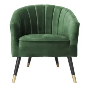 Leitmotiv Fauteuil Royal Velvet - Dark Green - 70x80cm Finale Uitverkoop