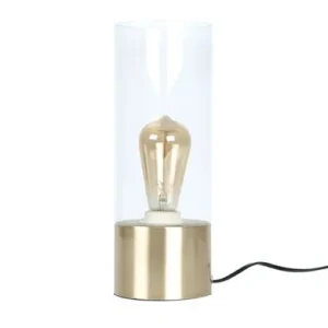 Budget Leitmotiv Tafellamp Lax - Transparant - Goud - Ø12x32cm