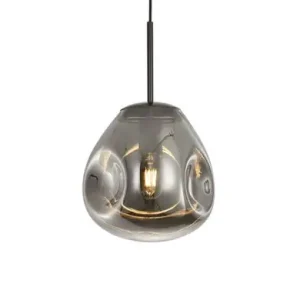 Beperkte Voorraad Leitmotiv Hanglamp Blown - Small - Smokey Grey - Ø25x22cm