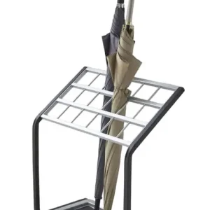 Yamazaki Paraplubak X-change - Voor 18 Paraplu's - Zilver - Zwart - 24x45x50cm Professioneel
